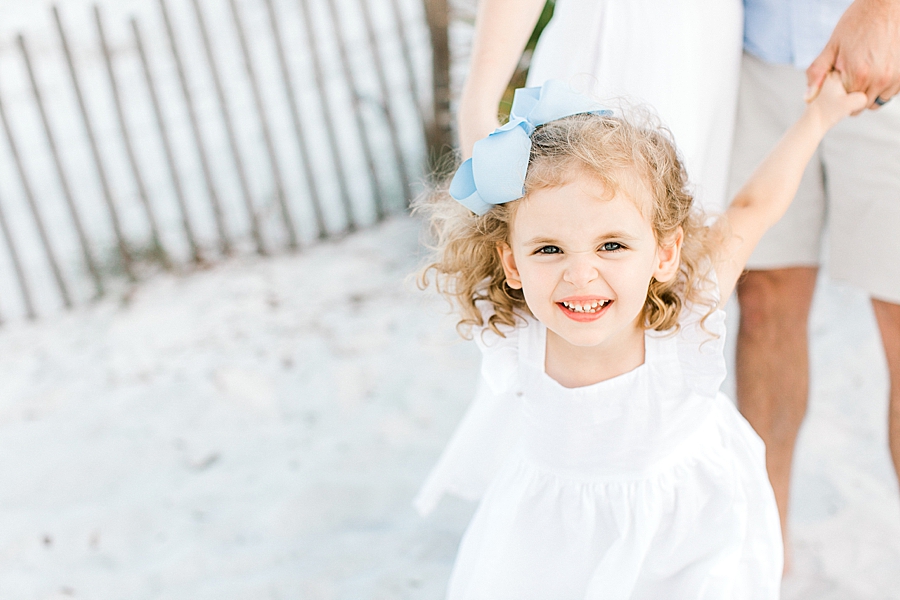 girl smiling on beach